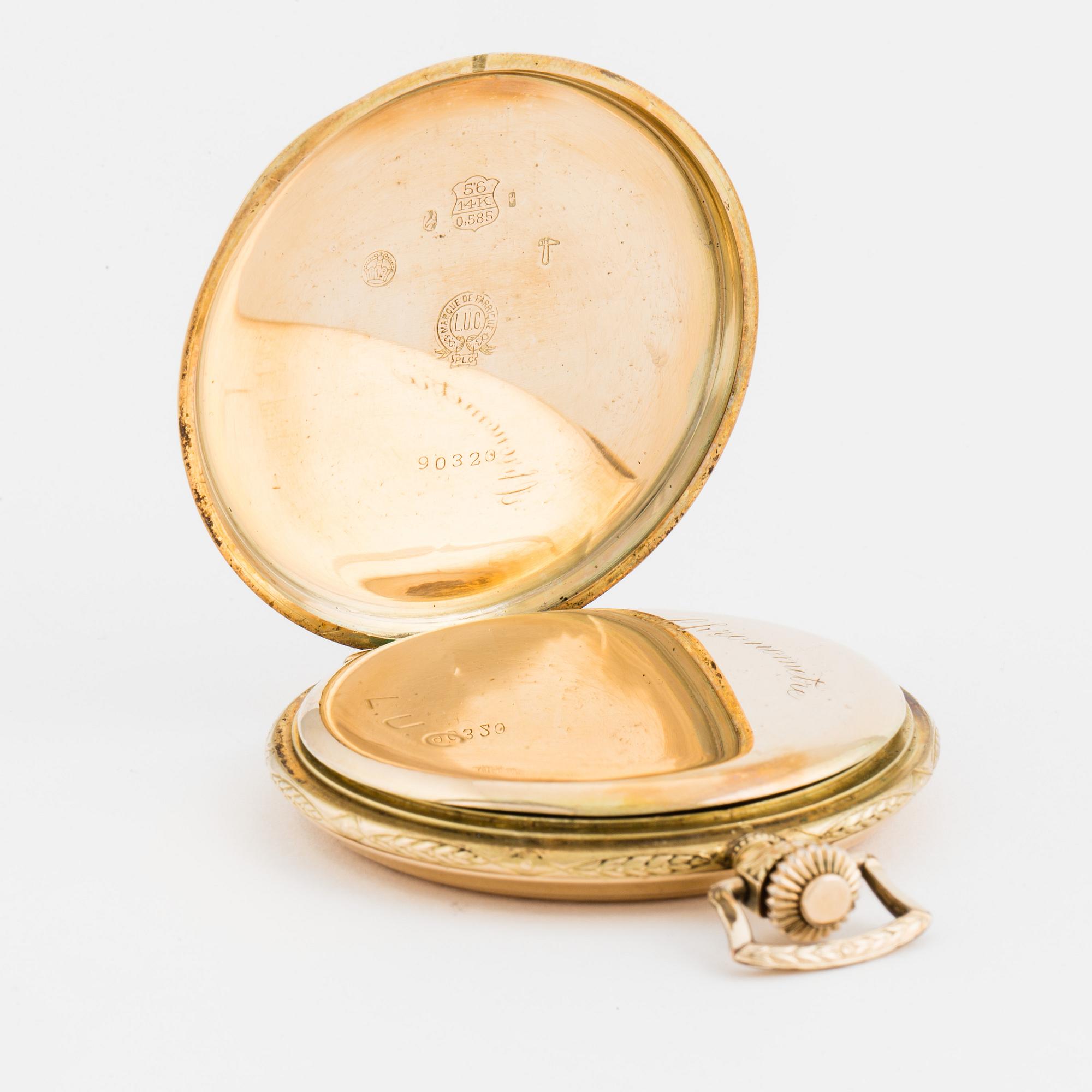 L.U.C. (Chopard), Prima "Chronomètre", pocket watch, 52 mm, hunting case,