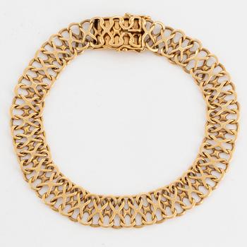 ARMBAND, 18K guld, x-länk.