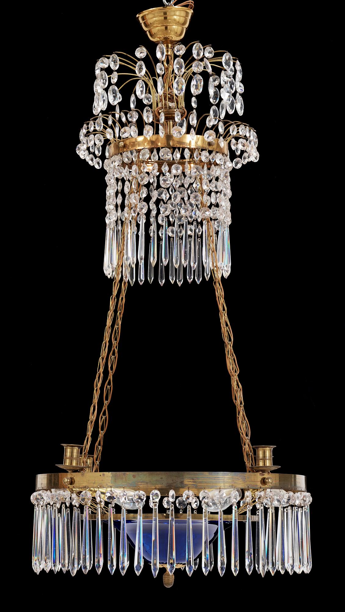 LJUSKRONA, sengustaviansk, 1800-tal. Höjd: ca 102 cm.