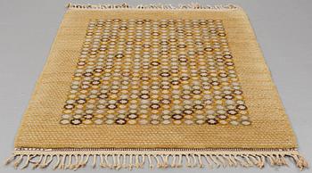 Barbro Nilsson, MATTA, "Falurabatten, gul", flossa, ca 160 x 104,5 cm, signerad AB MMF BN.