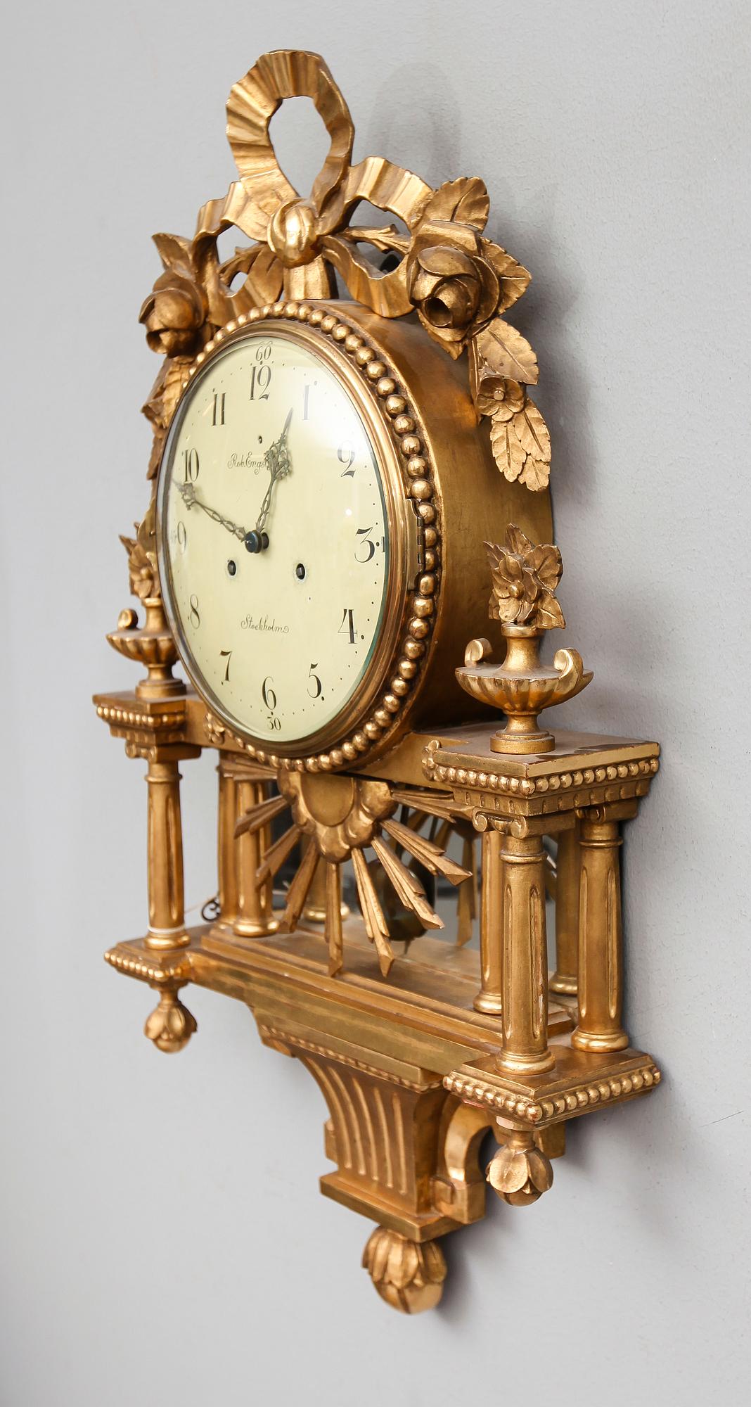 VÄGGPENDYL, gustaviansk stil, 1900-talets första hälft.