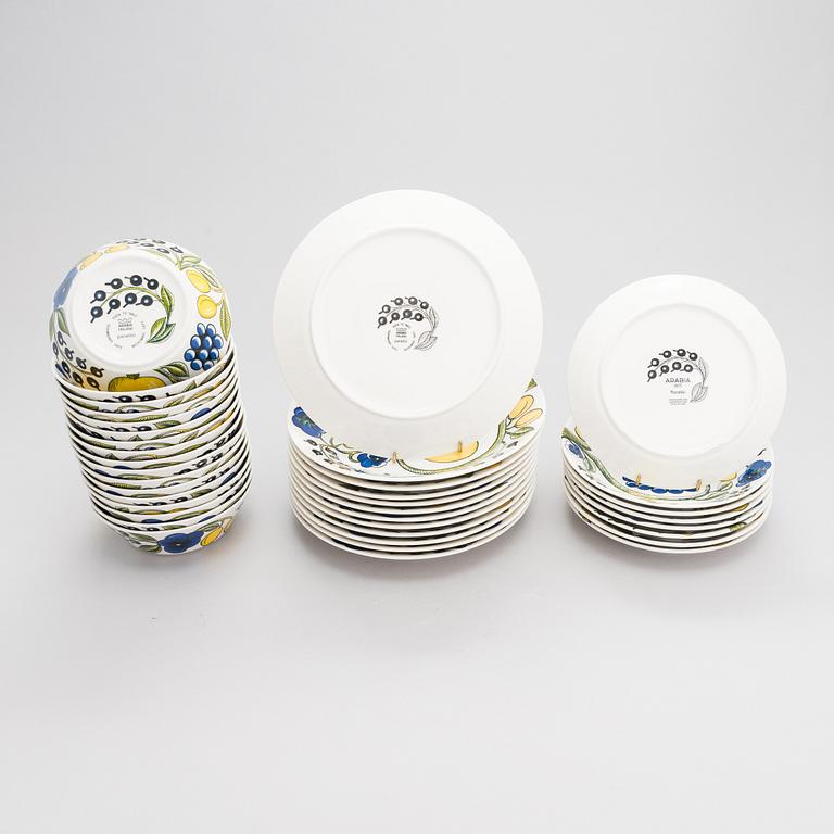 Birger Kaipiainen, astiasto, 42 kpl, "Paratiisi", Arabia.