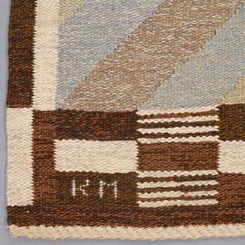 Kerstin Mauritzson, MATTO, flat weave, ca 263,5 x 203,5 cm, signed KM MO (designed by Kerstin Mauritzson, woven by Marta Olin).