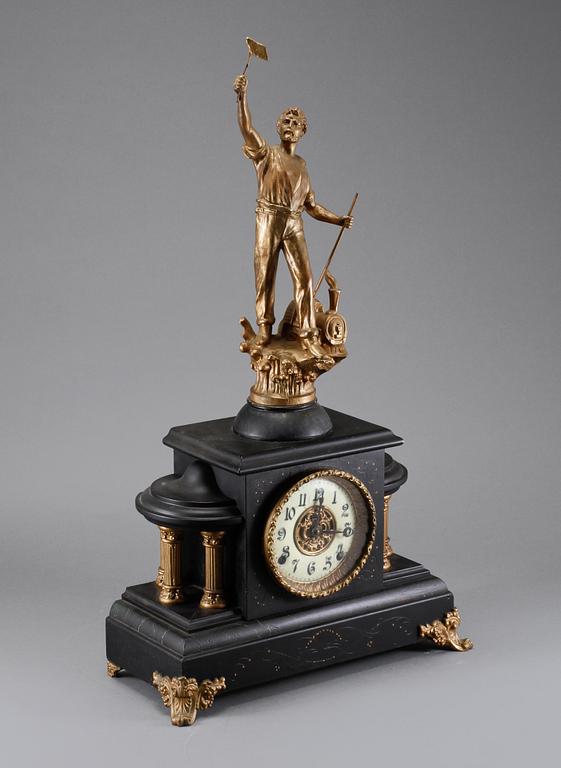 BORDSPENDYL, E Ingraham & Co, Bristol, Conn, USA, 1900-talets början.