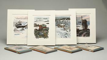 ROLAND SVENSSON, mapp m 4 färglitografier, signerade o numrerade 58/400.