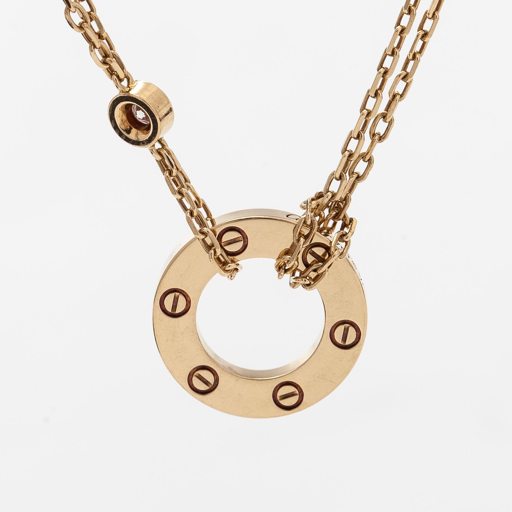 Cartier, halsband, "Love", 18K guld och briljantslipade diamanter.