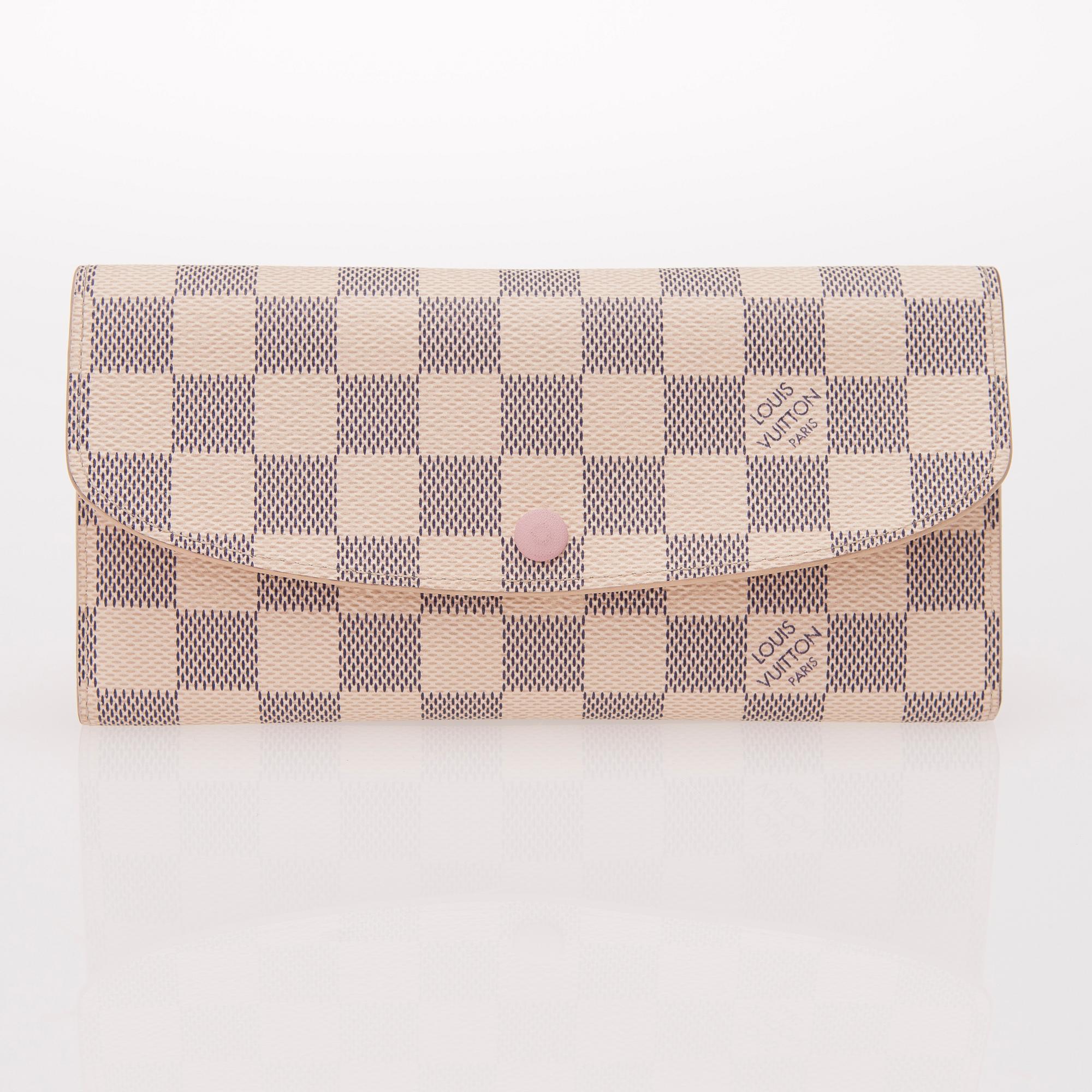 A LOUIS VUITTON WALLET,  "Emilie Damier Azur".