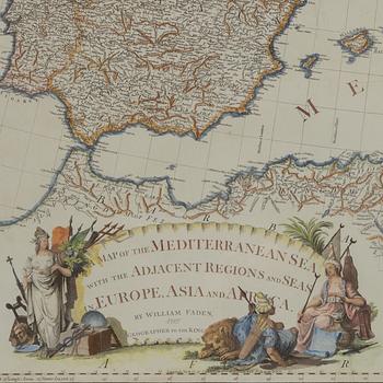 MAP/ENGRAVING, after William Faden, 19/20th Century.