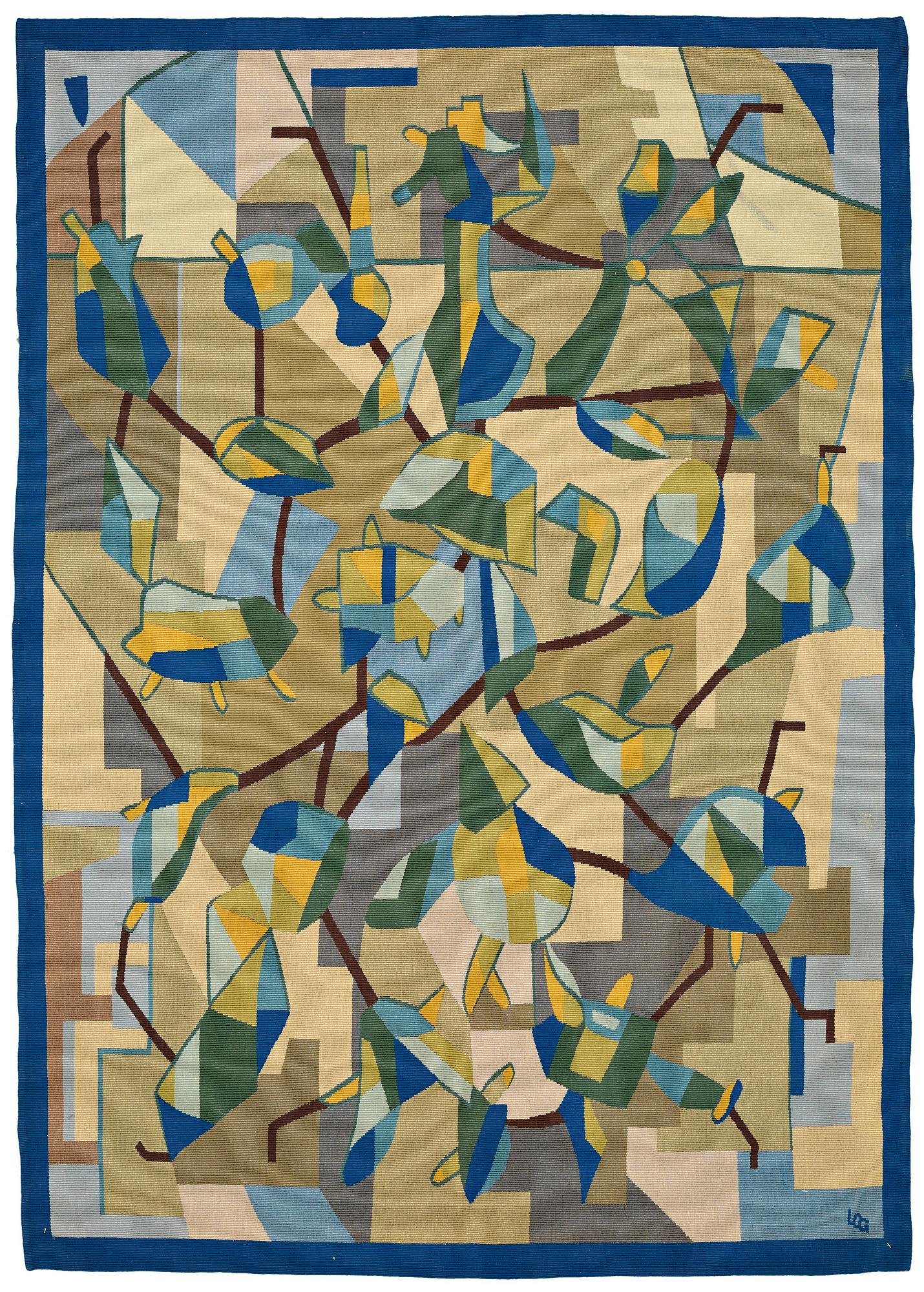 Lars Gynning, A TAPESTRY, tapestry weave, ca 200 x 142 cm, signed LOG (Lars Gynning, Pinton Frères), around 1950.