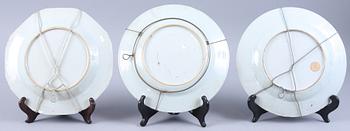 TALLRIKAR, 6 st, porslin, Kina, 1700/1800-tal.