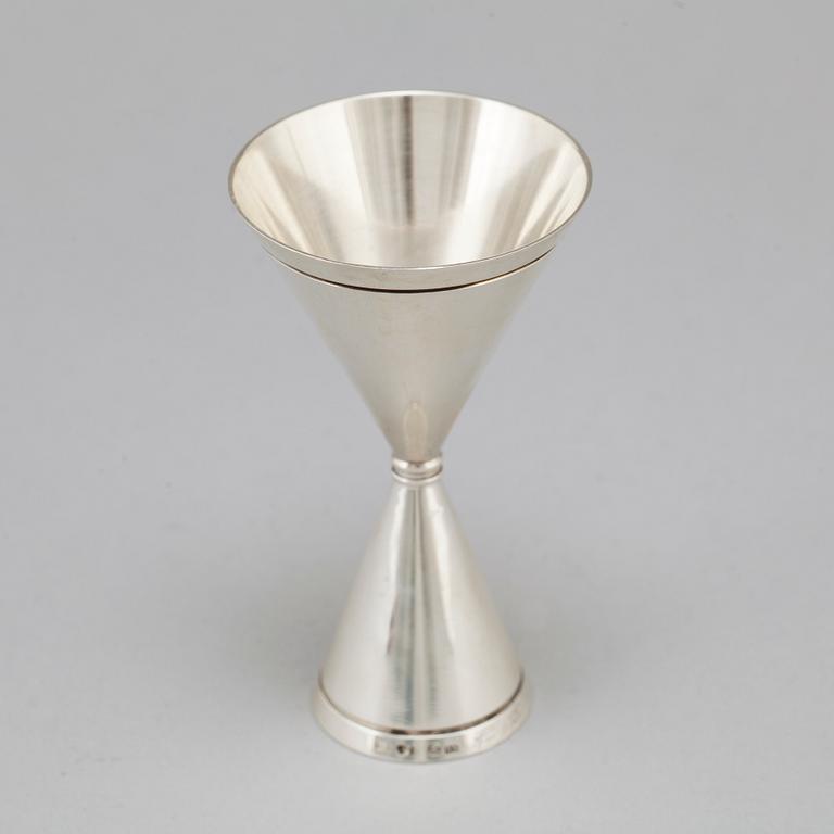 HELGE LINDGREN, bröllopsbägare, silver K Andersson Stockholm 1948.