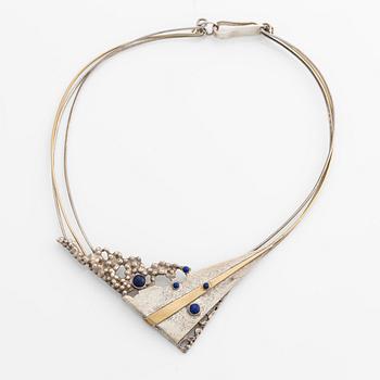 Necklace, silver and lapis lazuli, Italy.