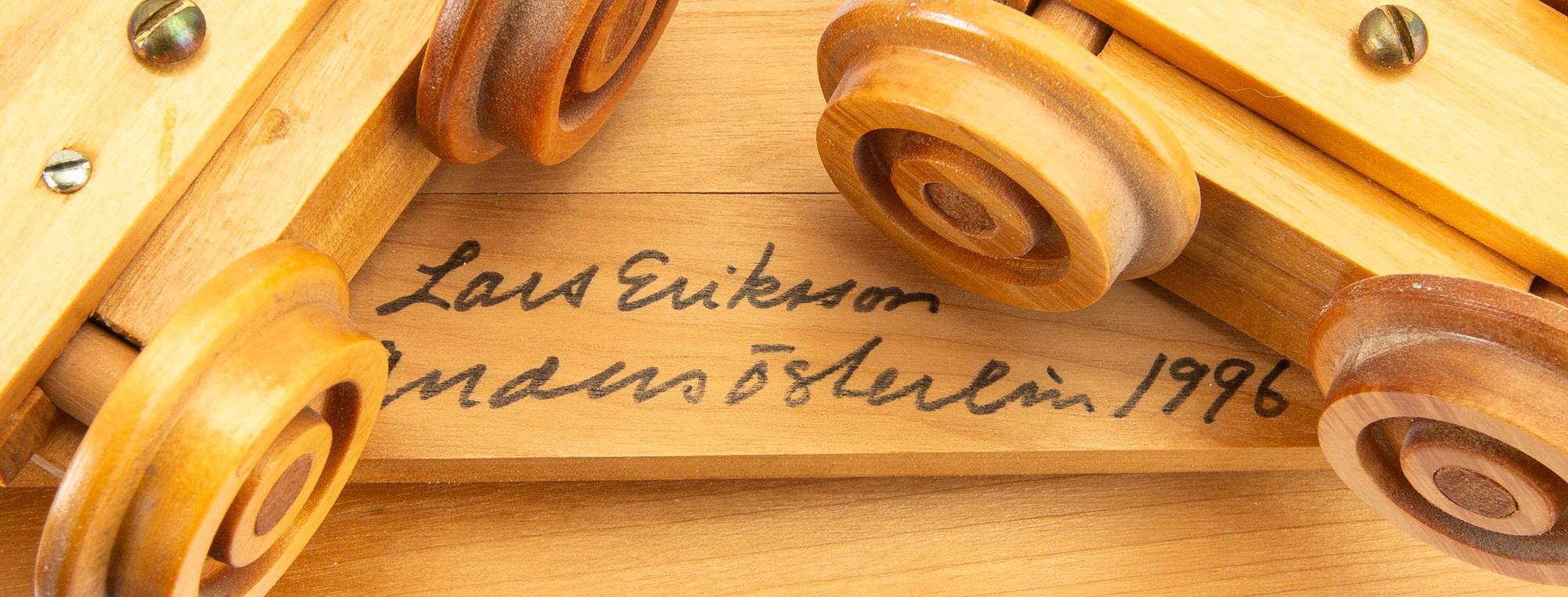 Anders Österlin/Lars Eriksson , a signed and dated 1996  three pcs sculpture.