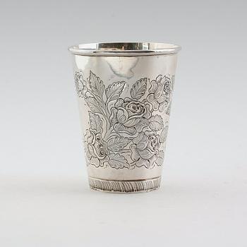 BÄGARE, silver, LA, 1967. Vikt ca 154 gram.