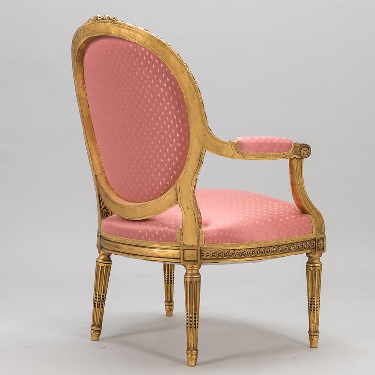 A armchair in gustavian style from early 20th century.