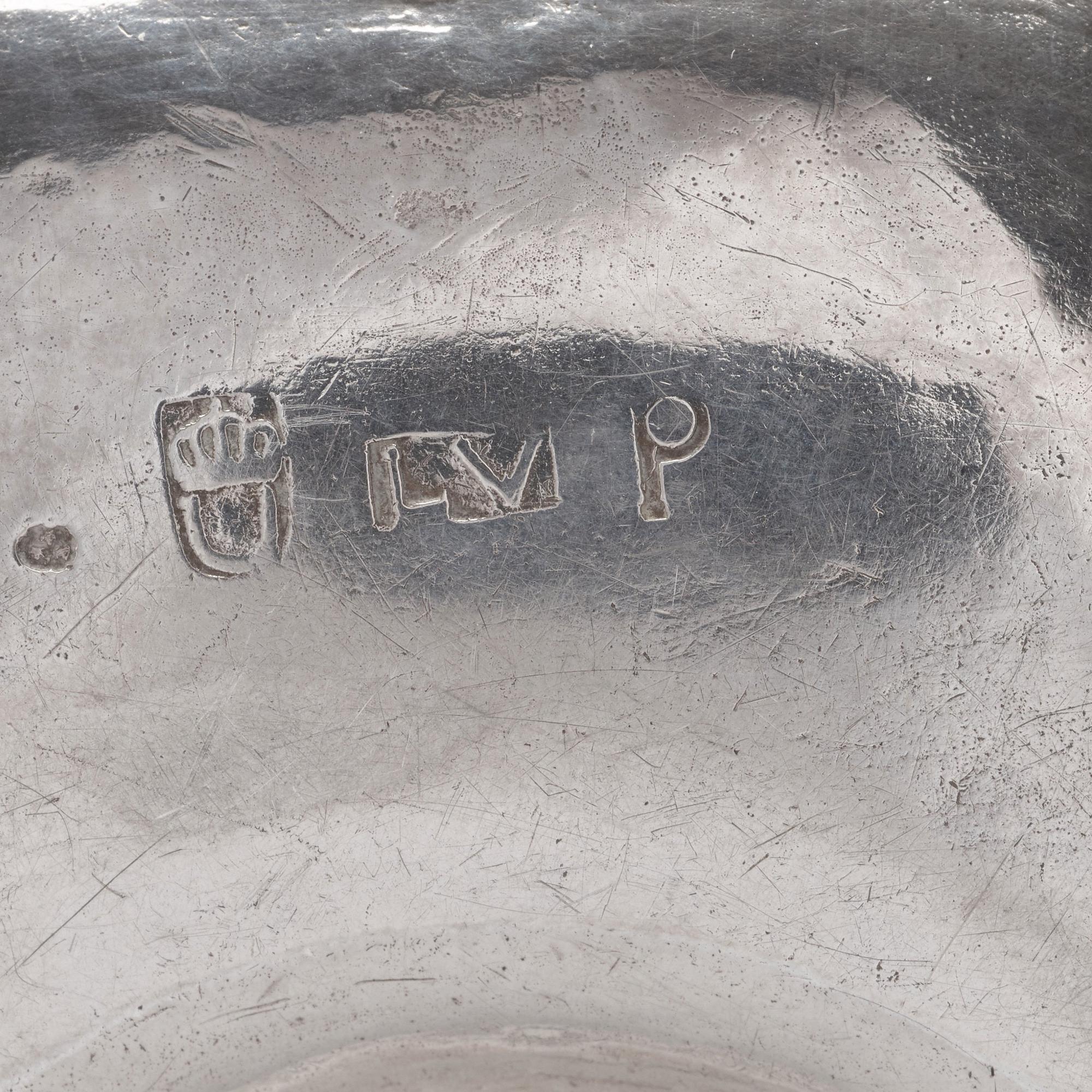 Lorenz Vick, nattljusstakar, ett par, silver,  Ulricehamn 1773, rokoko.