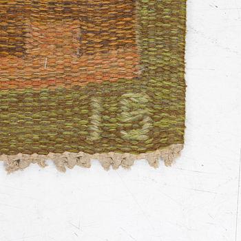 Ingegerd Silow, matta, röllakan, signerad IS, ca 200 x 137 cm.