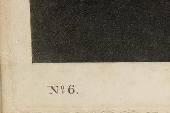 Johan Fredrik Martin,  "Utsigt af Stockholm från Stadens södra sida & "Vue de Stockholm pris de Castelholmen du côté...".