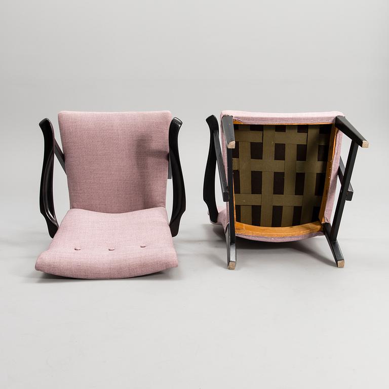 CARL GUSTAF HIORT AF ORNÄS, A PAIR OF ARMCHAIRS. "Prince" Puunveisto Oy-Wood work Ltd, Finland, designed in 1948.