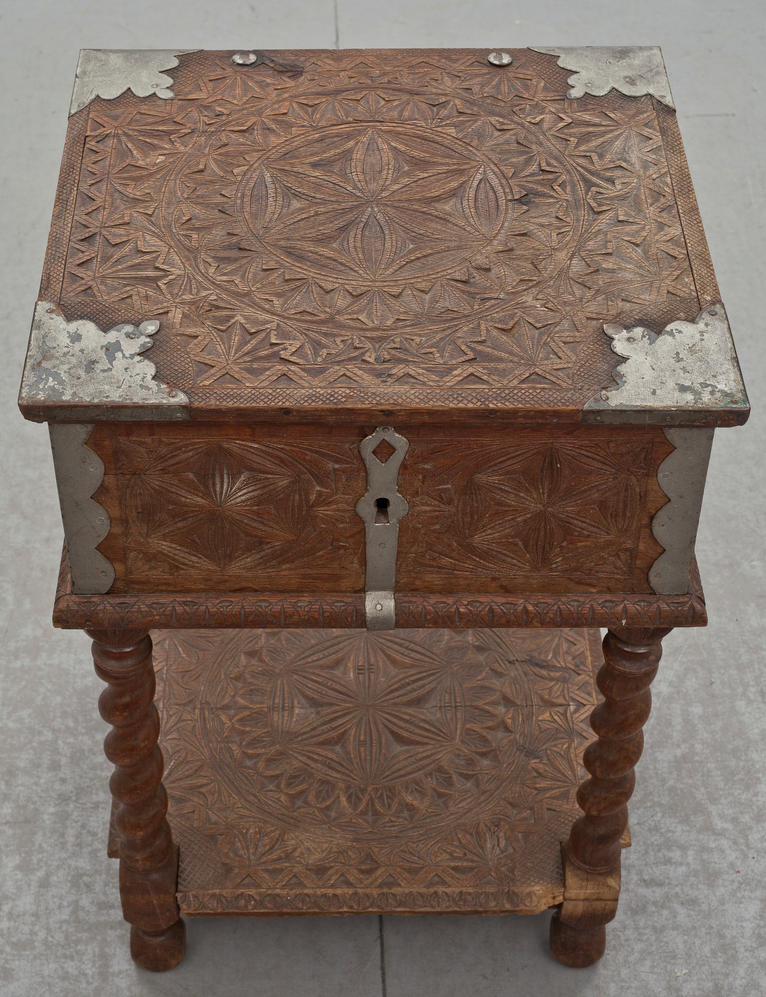 SCHATULL, barockstil, 1800-tal.