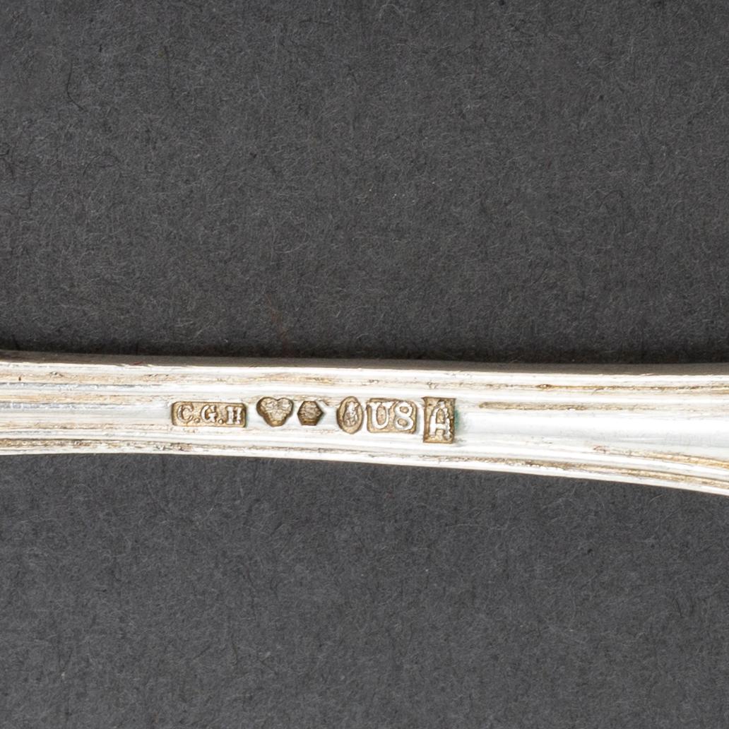 12+12 psc silver cutlery model 'Adlerstråhle', A Lundström Lund and CG Hallberg Stockholm 1936-50.