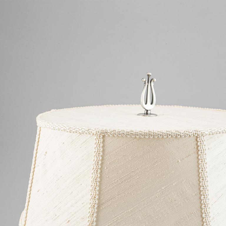 A CG Hallberg silver plated 1920/30's table lamp,