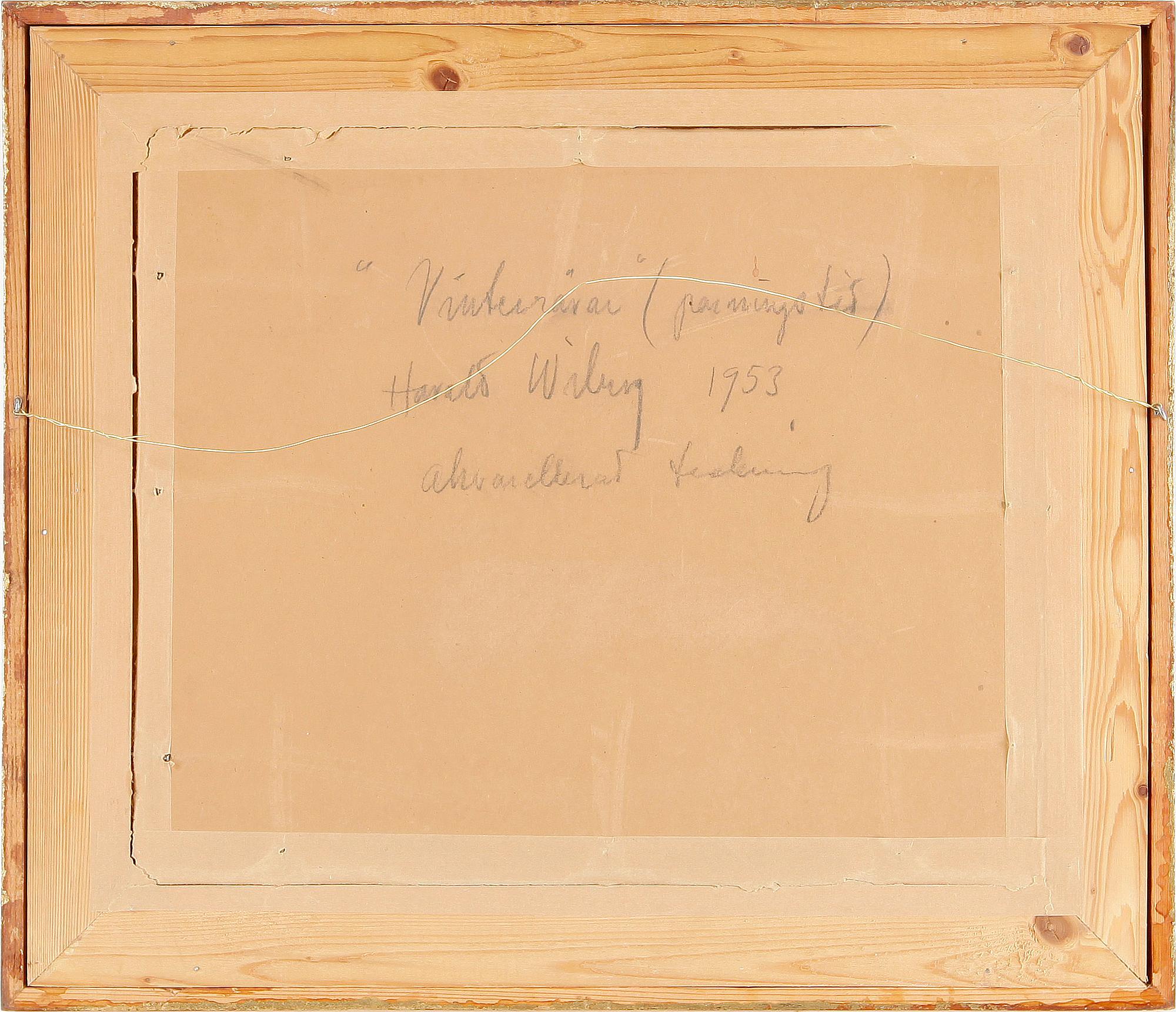 HARALD WIBERG, blandteknik, signerad o daterad 1953 a tergo.