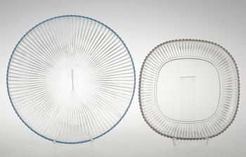 SERVISDELAR, glas, 43 st, "Reffla", Arthur Percy, Gullaskruf, formgiven 1952.