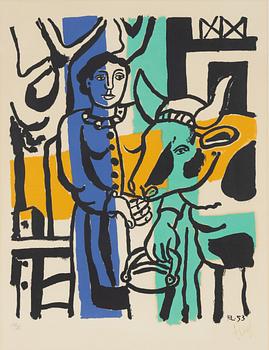 Fernand Léger, färglitografi, 1954, signerad 52/75.