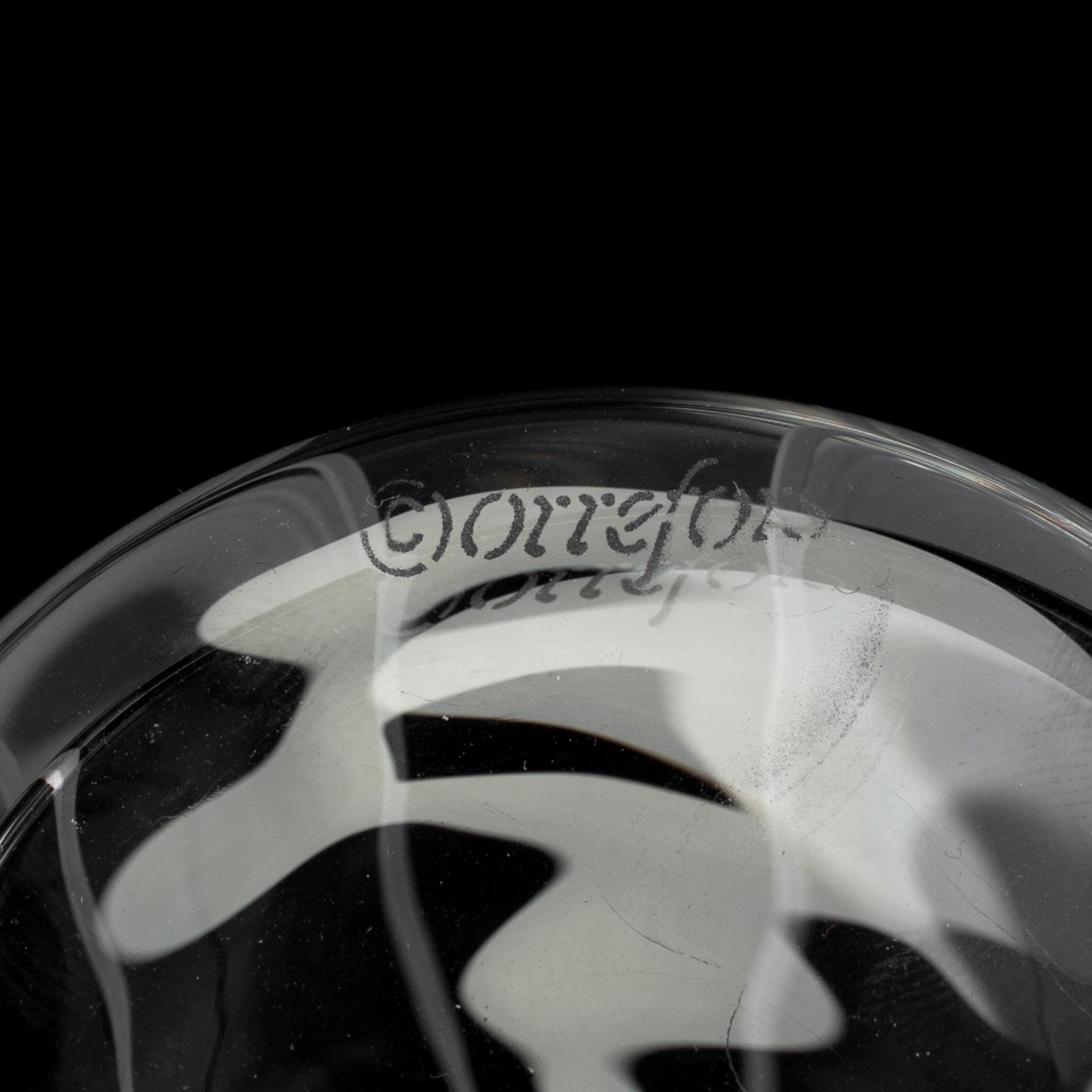 INGEGERD RÅMAN, karaff med glas, glas, Orrefors, signerade.