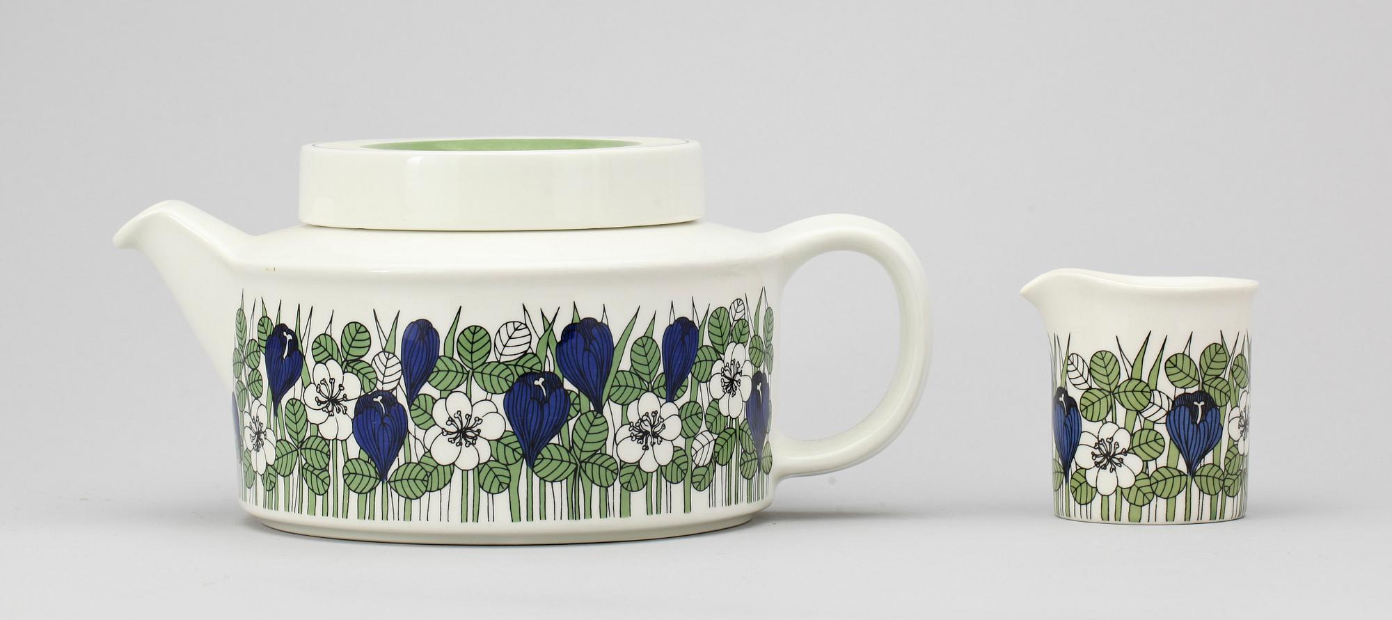 SERVISDELAR, porslin, "Krokus", Arabia.