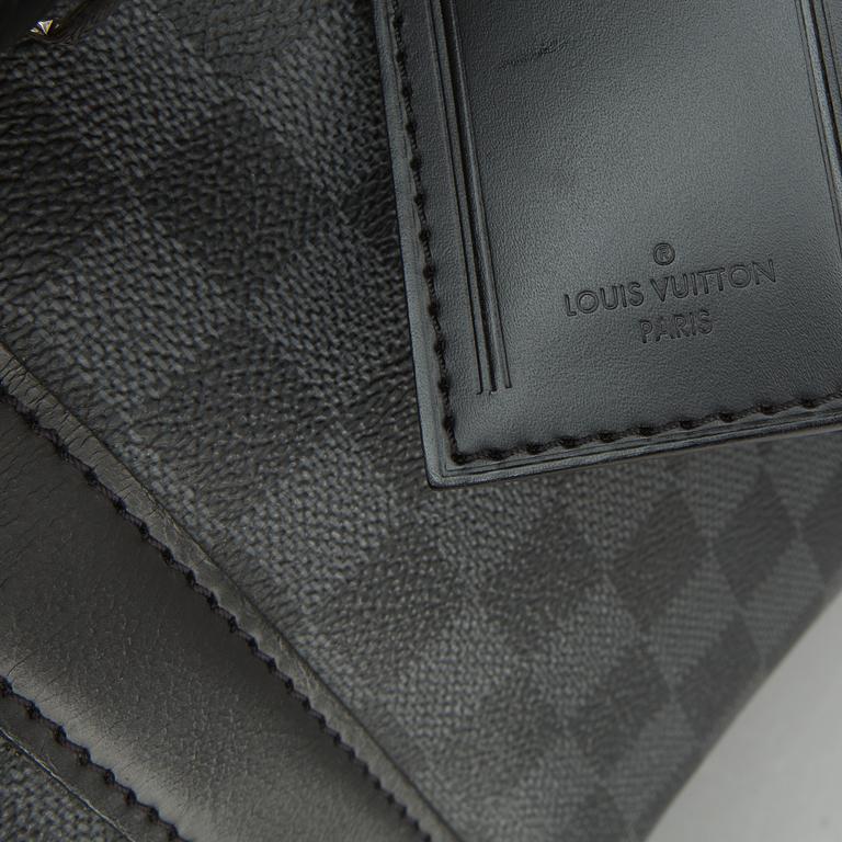 VÄSKA, "Keepall 45 bandouliere damier graphite", Louis Vuitton.