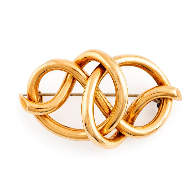 Brosch 18K guld, G. Möllenborg.