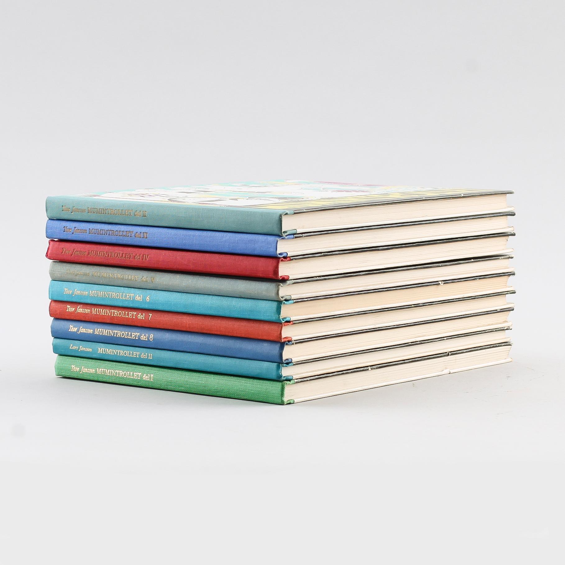 BÖCKER: Mumintrollet, Tove Jansson, serieform 1957-1968, 9 volymer.
