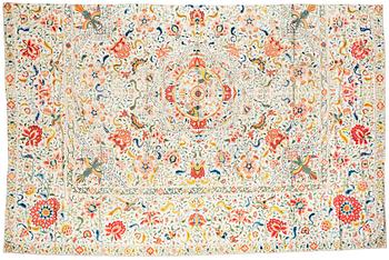 311. EMBROIDERY on silk. 291 x 189 cm. China 18th to 19th century.