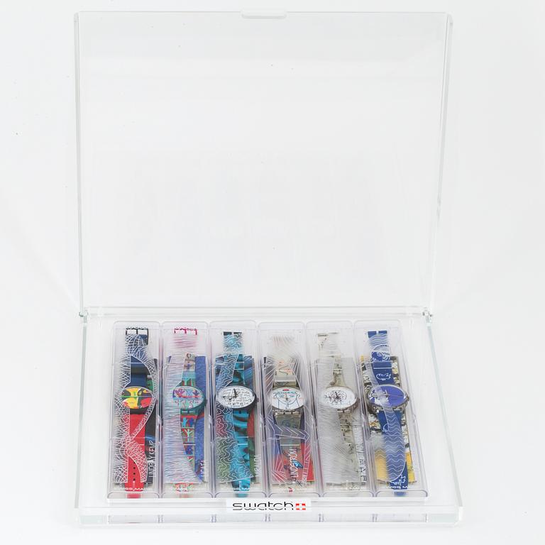 SWATCH, Artist Set, 6 pcs. wristwatches, 33,9 mm,