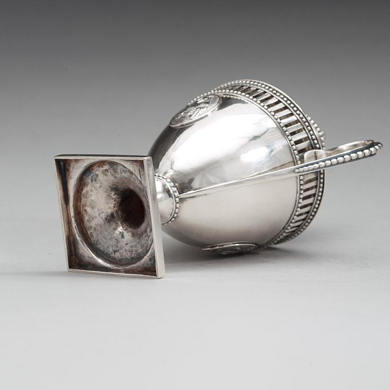 A Swedish 18th century silver sugar-bowl and cover, mark of Petter Eneroth, Stockholm 1787.