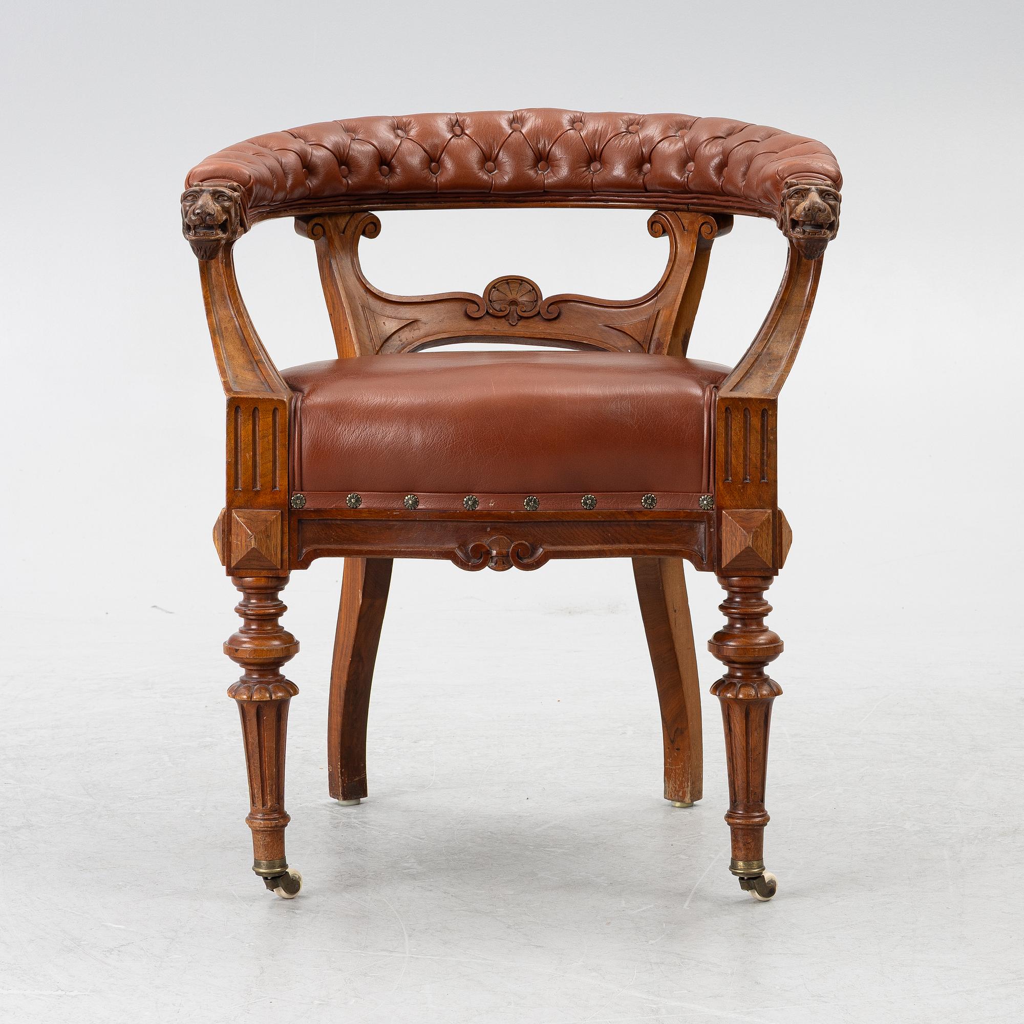 A Neo-renaissance  chair, late 19th century.