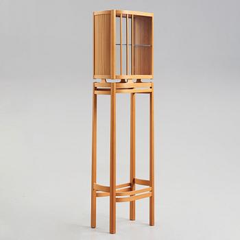 James Krenov, in the manner of, a wooden showcase cabinet, Sweden mid 20th century.