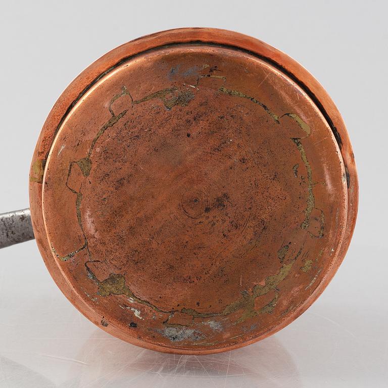 Royal saucepan from the households of Oscar I & Carl XV, mid 19th century.