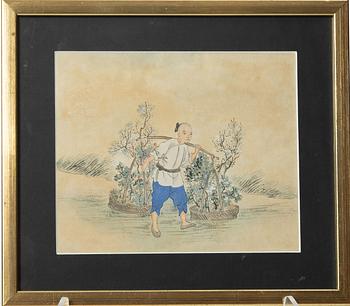Unidentifed artist, 37 watercolours, China, 20th century.