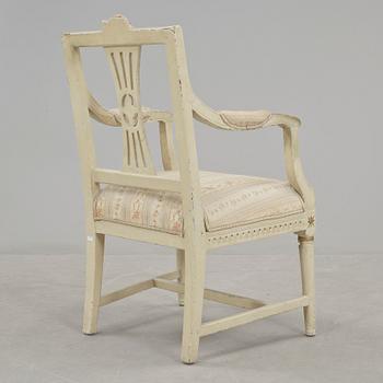 KARMSTOL, gustaviansk. 1700-talets slut.