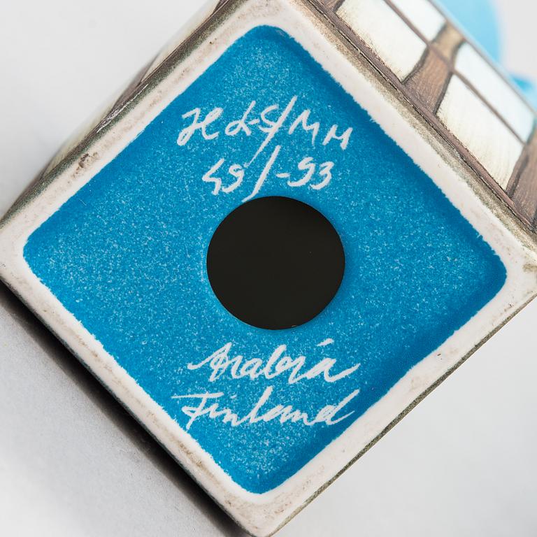 Heljä Liukko-Sundström, kynttilänjalkoja, 2 kpl, signeerattu H L-S ja numeroitu 44/-93, 49/-93 Arabia Finland.