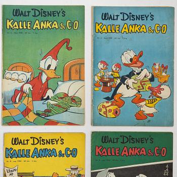 Comic books, 12 issues, Kalle Anka & Co, 1950 edition.