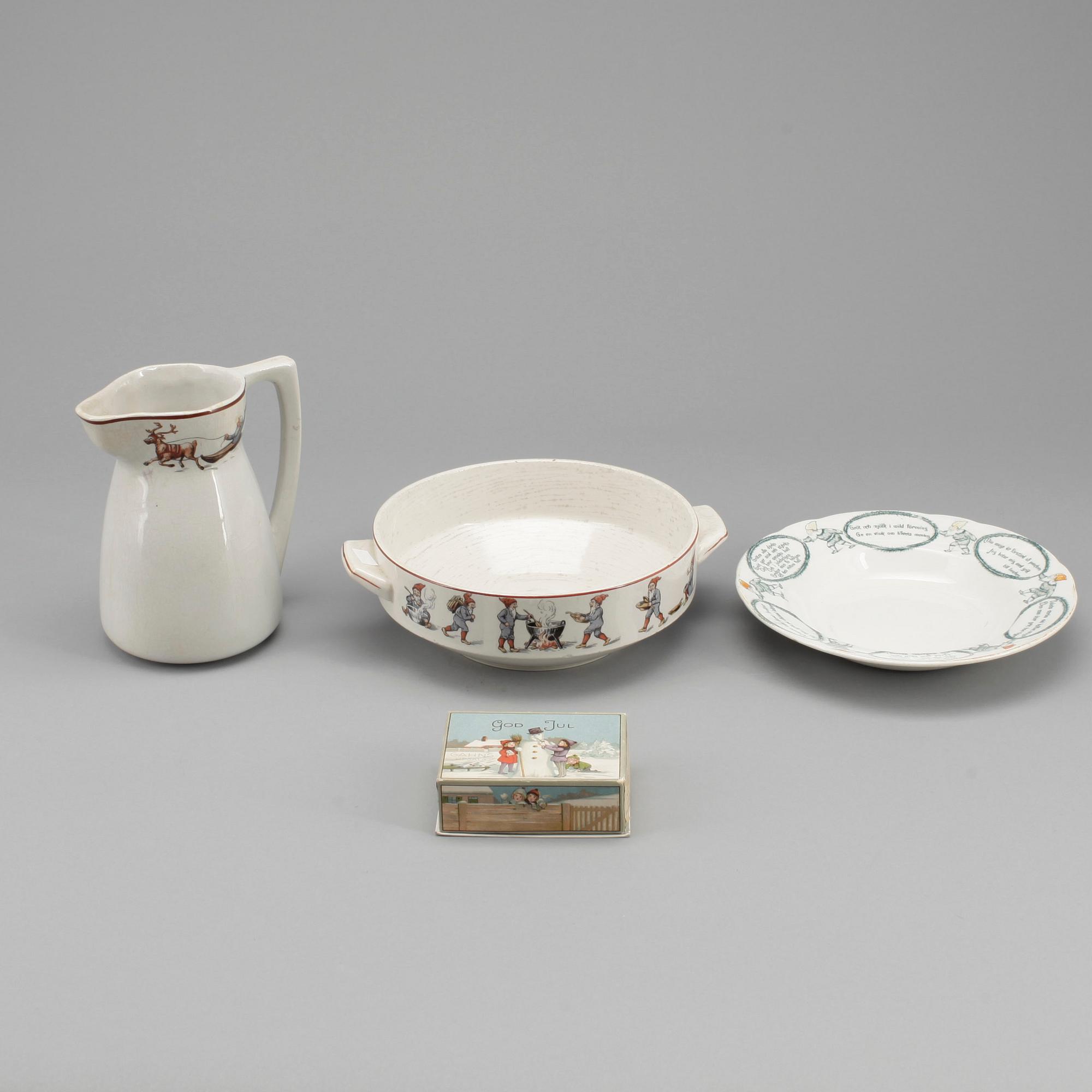 PARTI PORSLIN, 3 delar. Gefle och Gustafsberg.