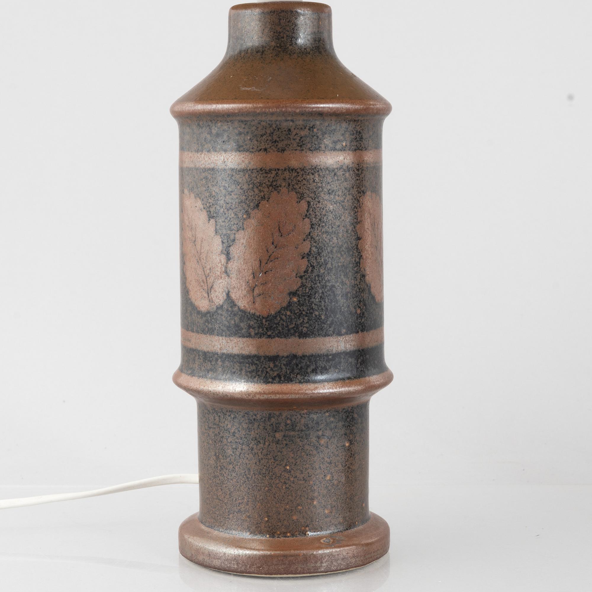 Table lamps a pair, Bruno Karlsson, Ego Stoneware Studio.