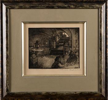 BRUNO ASPELIN, etching, signed.