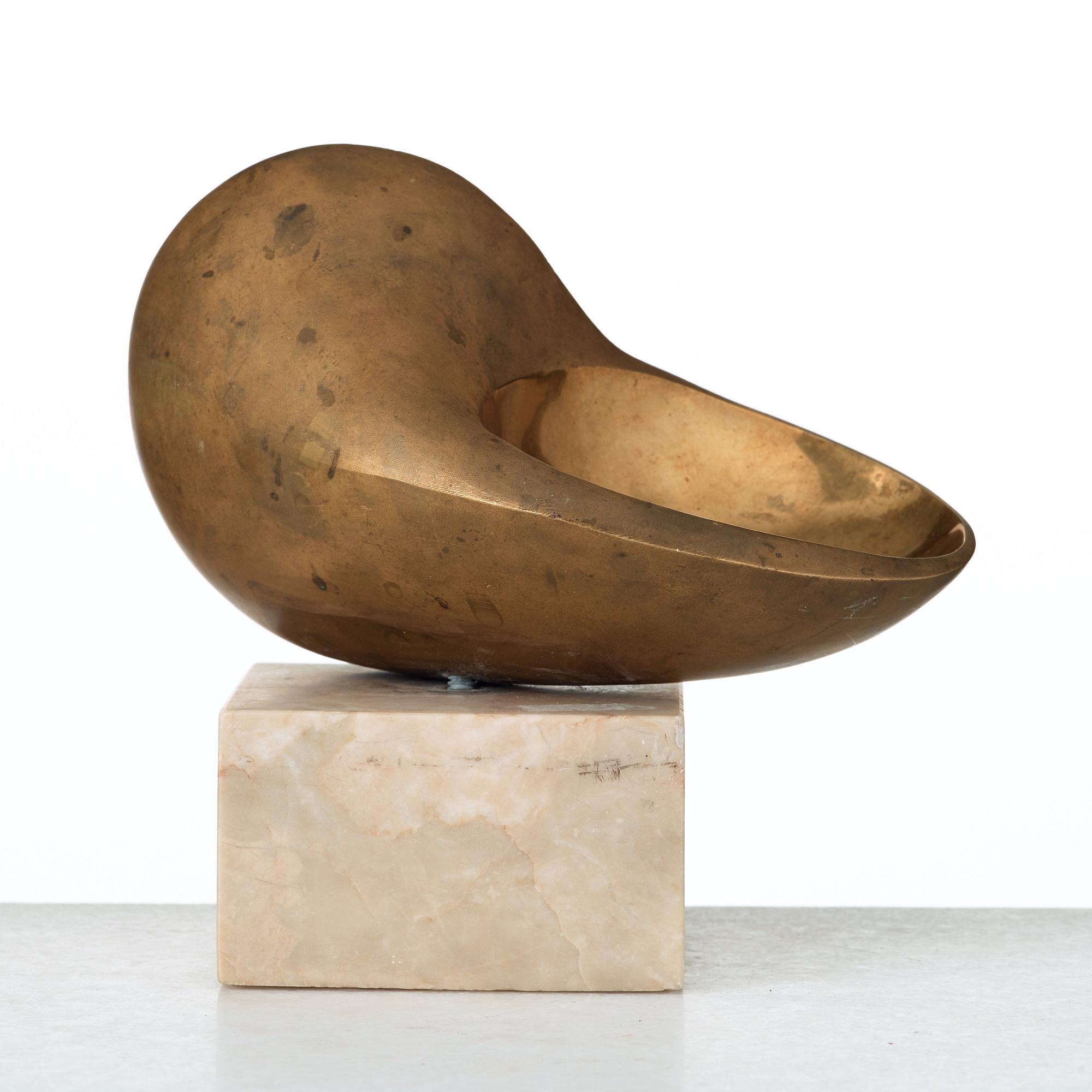 Christian Berg, CHRISTIAN BERG, Blasted and polished bronze, Signed C.B. Copy no 3. The motif conceived 1965.
