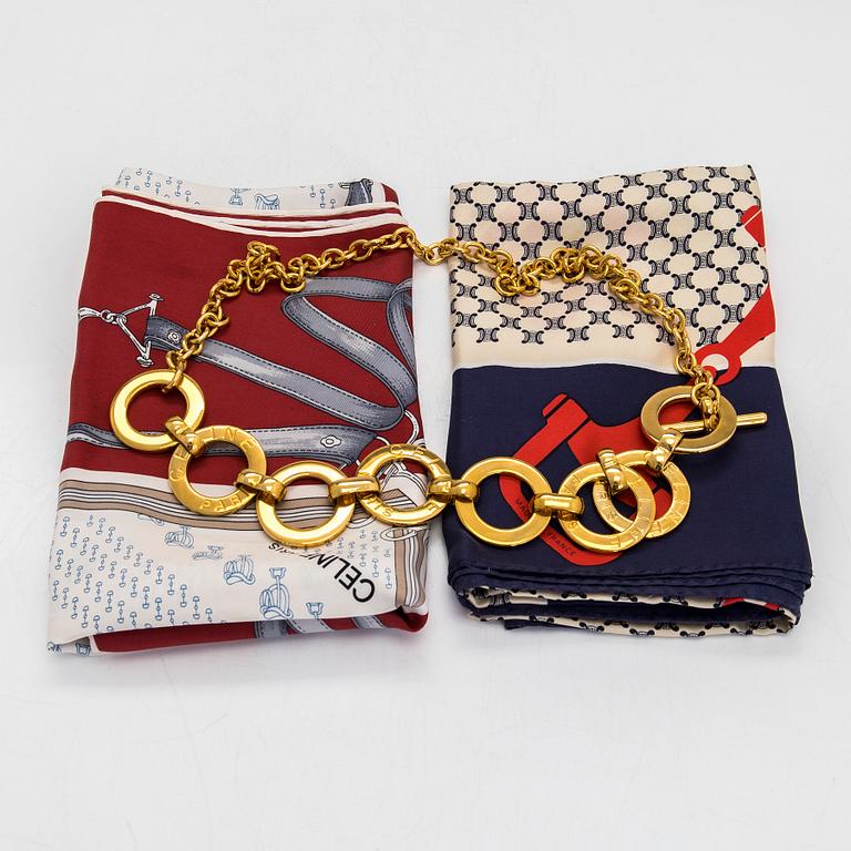 Céline, ett skärp samt scarf, 2 st.
