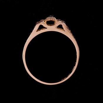 RING, 14K guld, diamant, Alpo Tammi, Åbo. Vikt ca 2,7 g.